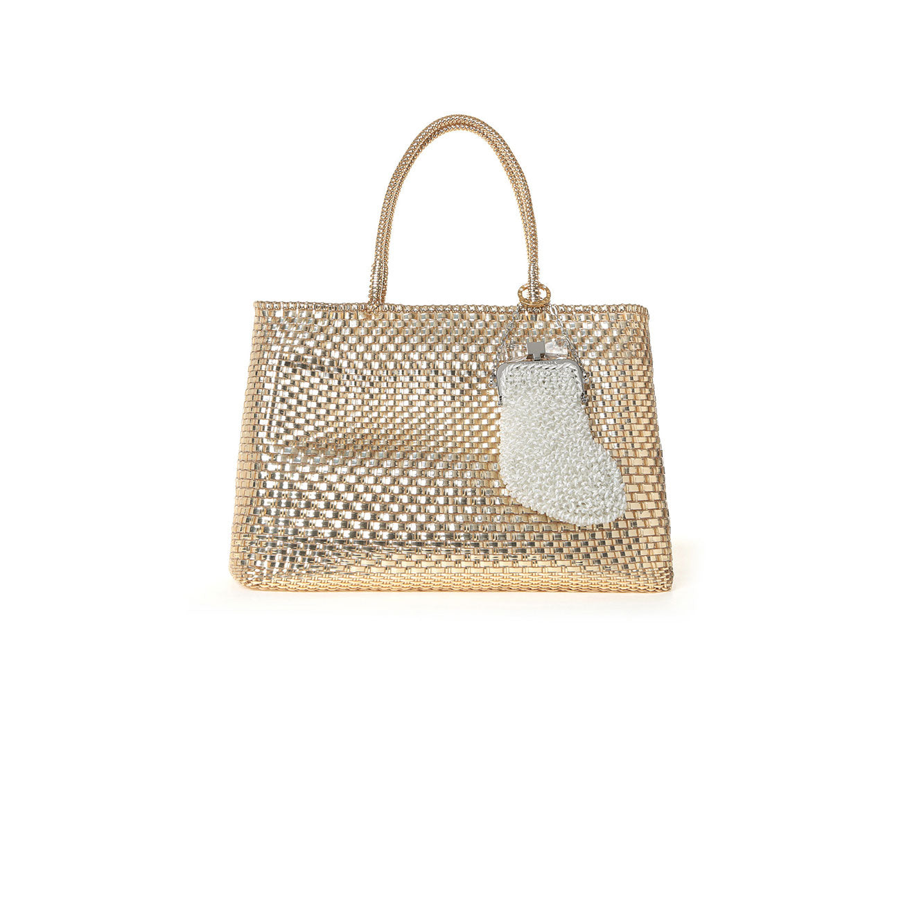 ANTEPRIMA_WIREBAG_XMAS_PL16FH8204_Bag_Charm_silver-white_Xmas_Sock_on_bag