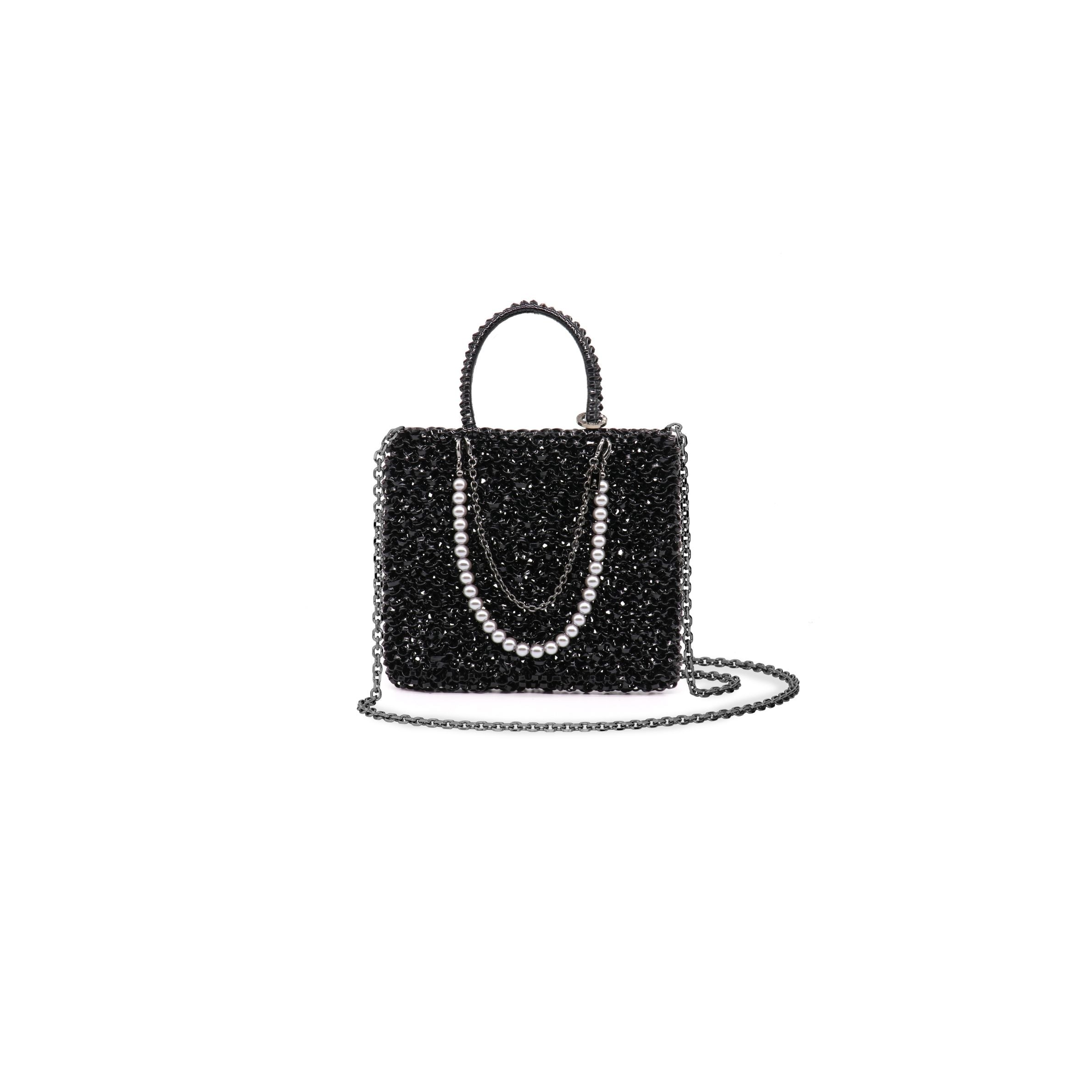 ANTEPRIMA_WIREBAG_30TH_ANNIVERSARY_PB23FSS0PH_Crossbody_Bag_black_with_Pearl_Chain