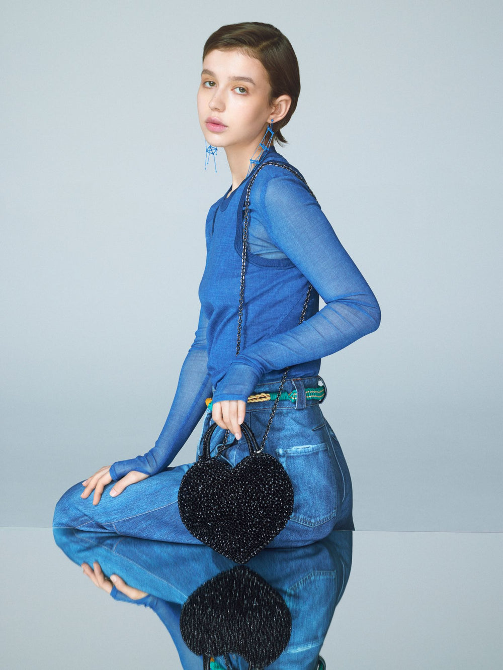 ANTEPRIMA Heart-Shaped WIREBAG in solid-black