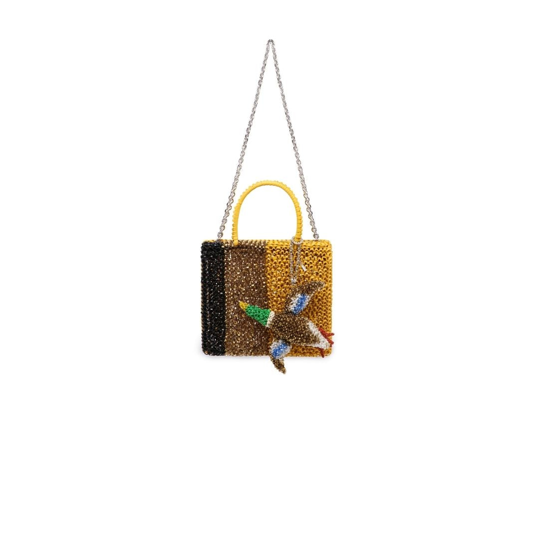 IZUMI KATO STANDARD Z PB25FMT4K3 Crossbody Bag solid-mustard-yellow-bronze-black duck WIREBAG
