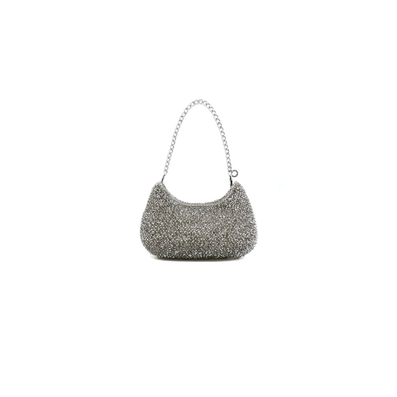 MEZZALUNA PB23FS30GS Shoulder Bag silver-khaki WIREBAG