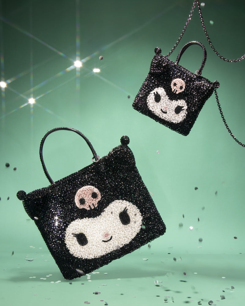 SANRIO KUROMI Solid Black STANDARD Tote WIREBAG and STANDARD Tote WIREBAG
