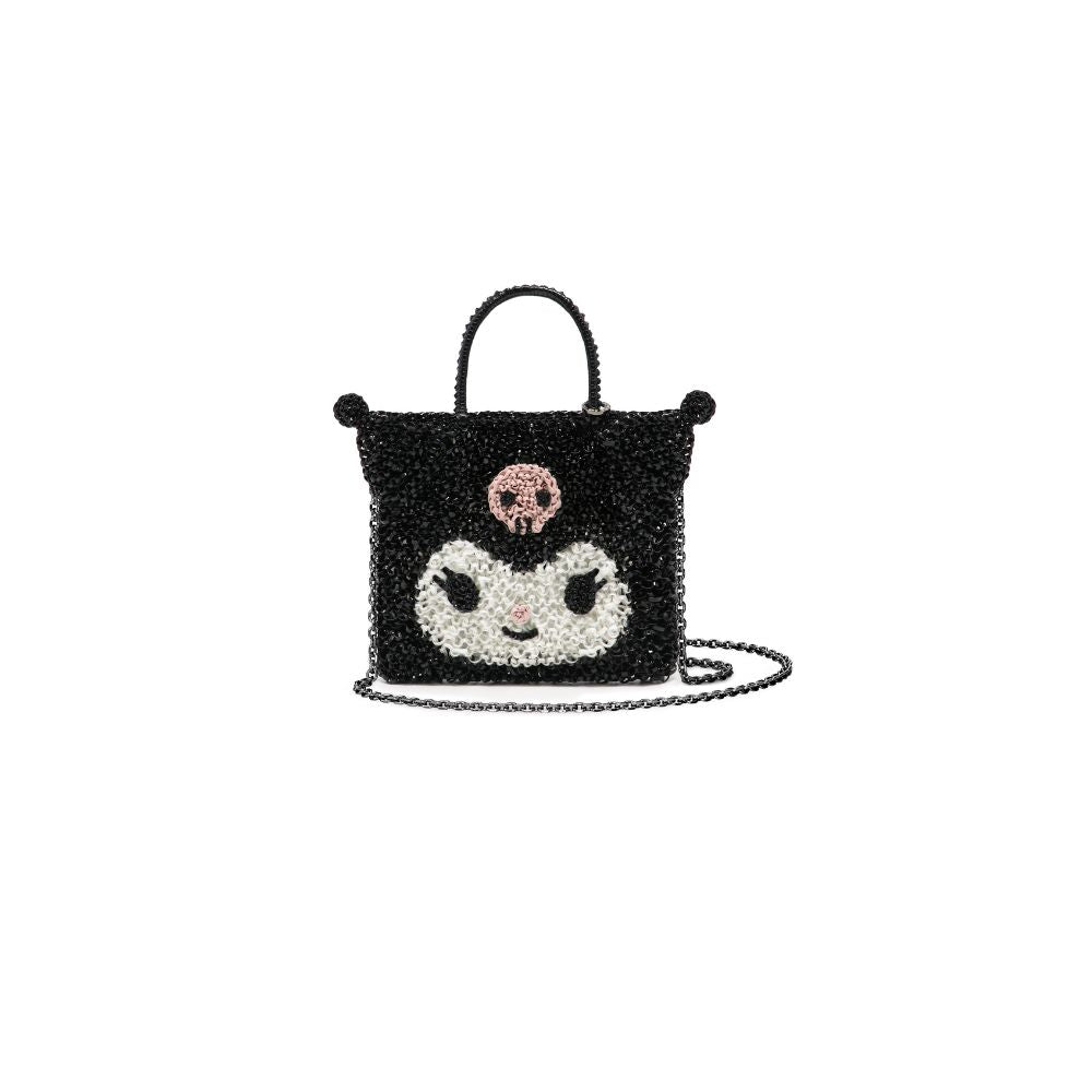 ANTEPRIMA_WIREBAG_SANRIO_KUROMI_PB24FC90KT_STANDARD_MINIATURA_Crossbody_solid-black_Front
